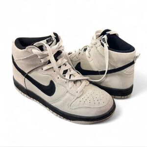 Nike Dunk Highs in Beige and Black